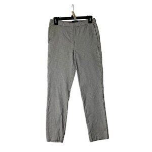 Massimo Fabbro Italy Women's Plaid Slim Fit Pants Size 2 Rayon Blend Black White